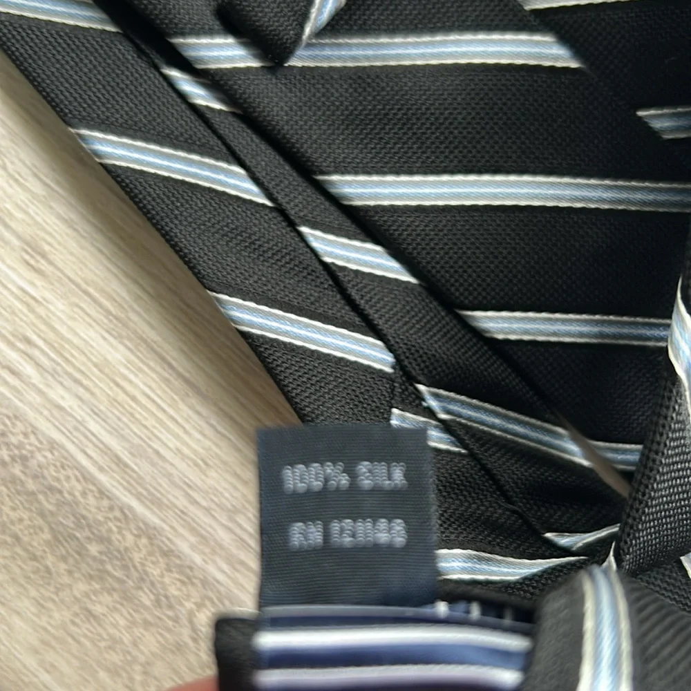 Nautica Classic Black Striped Men's Silk Tie